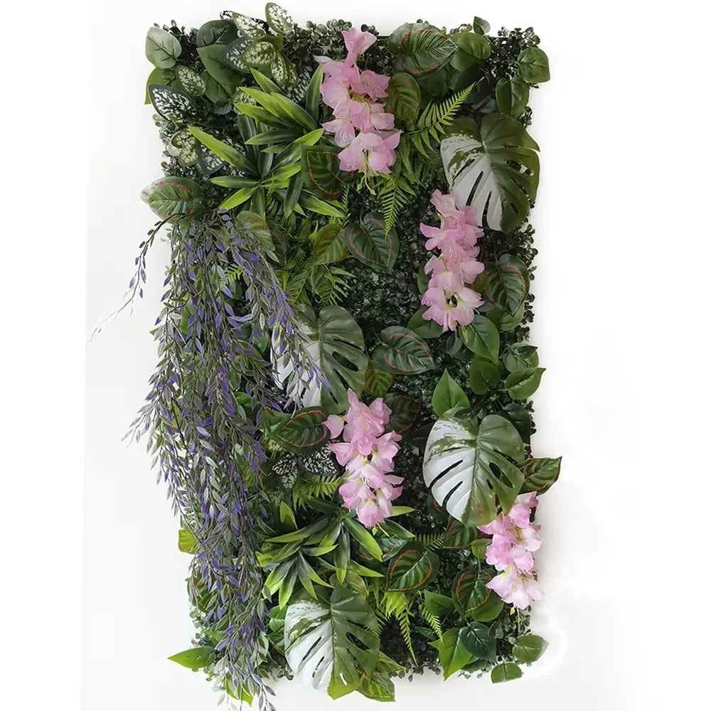 50 × 100cm Artificial Grass Wall Panel – Realistic Faux Greenery Plant Mat for Home, Wedding & Garden Decoration