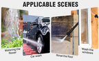 Cordless High Pressure Washer – Portable Car Washer with 2 21V Batteries & 6-in-1 Spray Nozzle