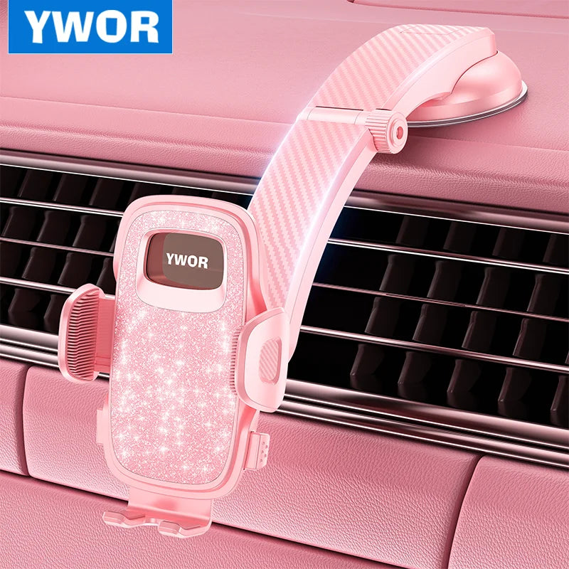 Wall Mounted Foldable Hair Dryer Holder – Adjustable Heat Resistant Rotating Storage Rack