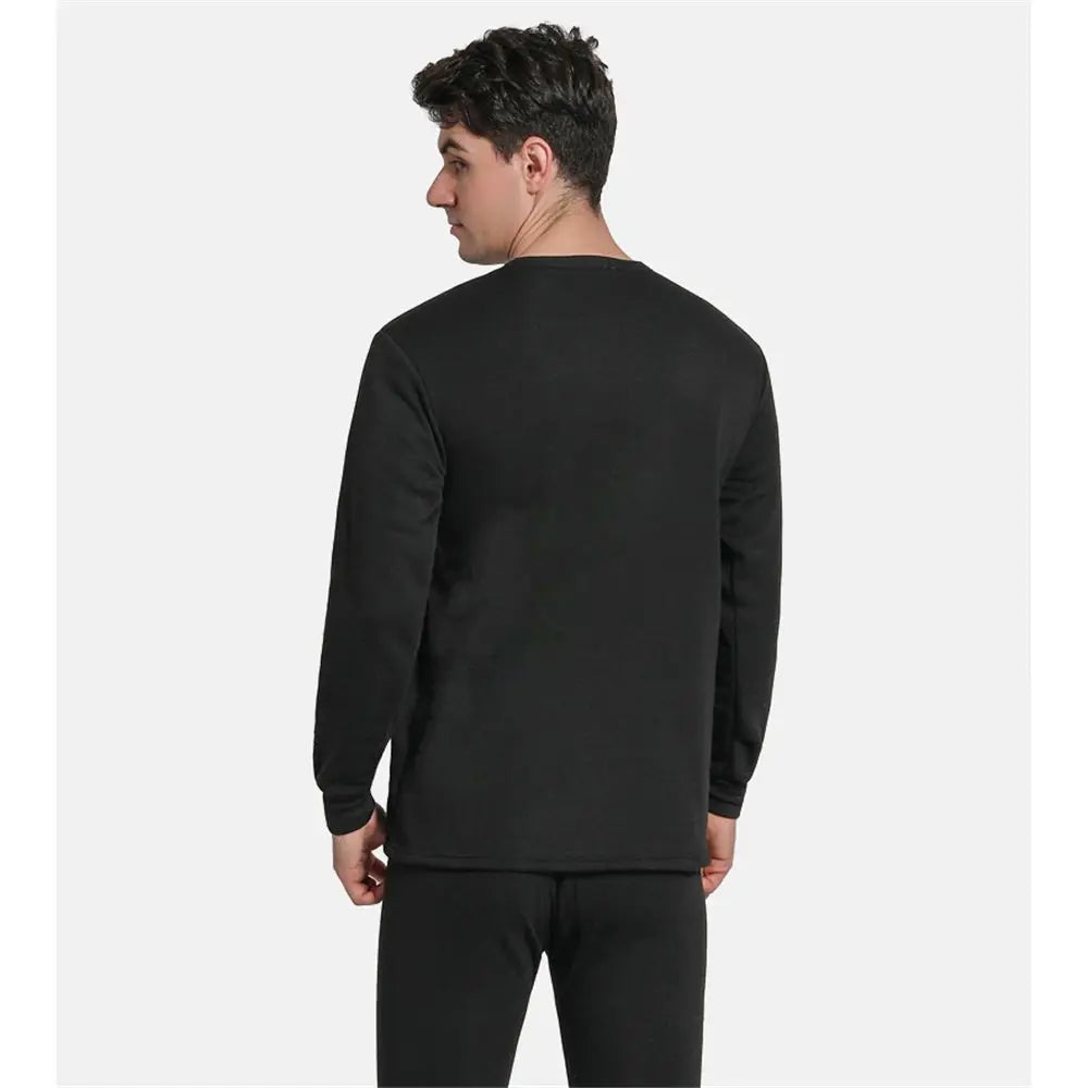 Winter Fleece-Lined Ultra Soft Thermal Underwear Set for Men — Top & Bottom
