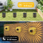 Applique murale solaire Mandala – Lampe de projection d'ombres décorative extérieure (étanche IP65)
