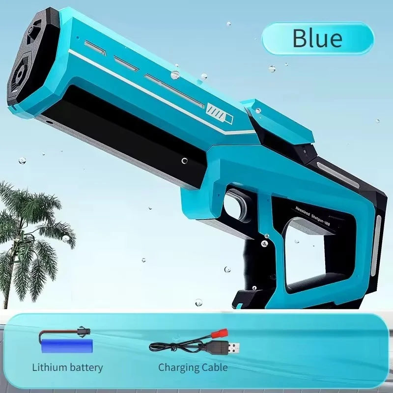 42cm Electric Water Gun – Automatic High-Pressure Water Blaster with Auto Water Absorption for Outdoor Summer Fun