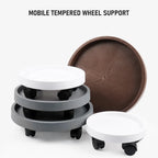 Round Movable Flower Pot Stand Tray with Wheels Heavy Duty Planter Bonsai Pot Mobile Tray Multifunctional Flower Disc Base
