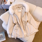 New Women’s Cotton-Padded Plush Warm Parka – Autumn/Winter