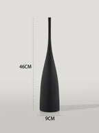 Minimalist Handmade Zen Ceramic Vase – Black & White Hand-Drawn Art for Living Room & Home Decor