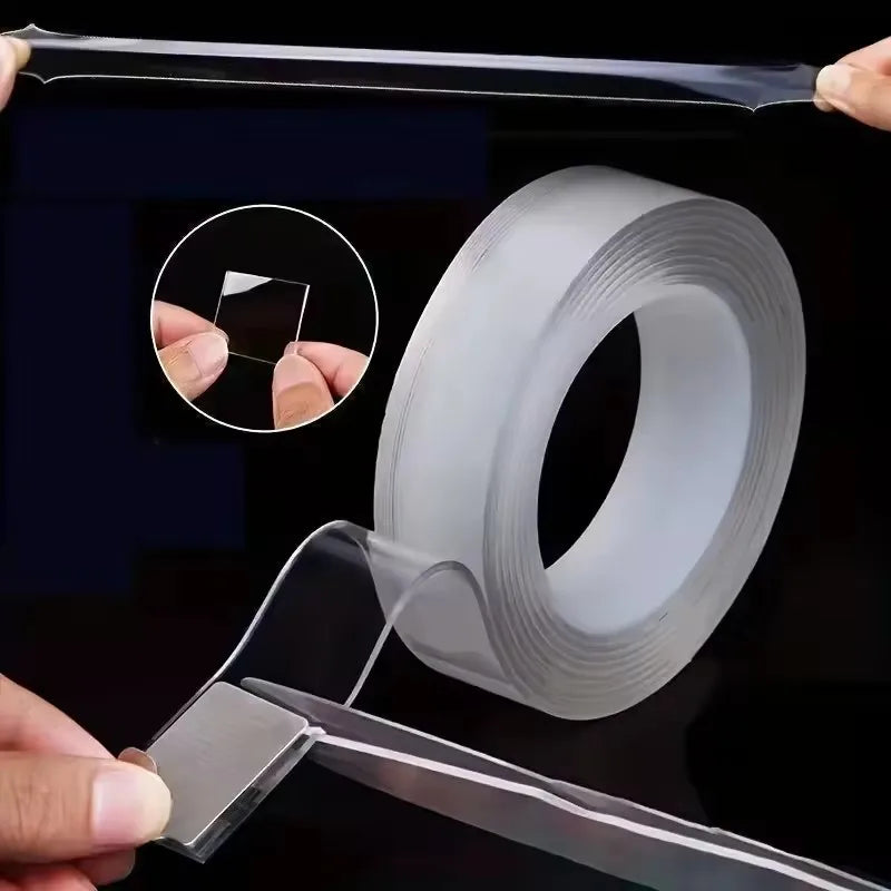Nano Double-Sided Adhesive Tape – Extra Strong Reusable Waterproof Clear Mounting Tape