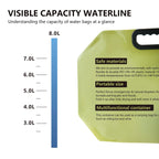 8L Large Capacity Outdoor Folding Water Bag – Portable Camping Water Storage Solution