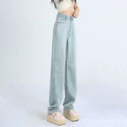 Female Light Blue High Waisted Jeans Pants