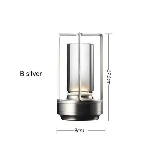 USB Rechargeable Touch Table Lamp – Dimmable Aluminum LED Desk Light for Bar, Restaurant & Home Decor