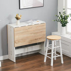 Haodirect Foldable Expandable Wooden Dining Table – Space-Saving Kitchen Table