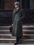 Mauroicardi Autumn Winter Long Warm Polo Coat for Men