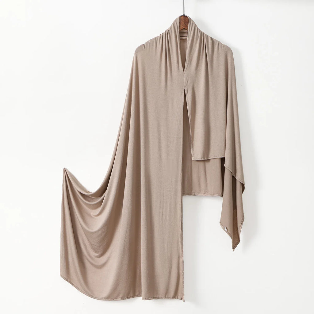 Women Muslim Instant Hijab – Large Jersey Shawl, Soft & Breathable Pullover Headwrap