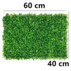 40X60cm 3D Artificial Green Plant Wall Panel – Realistic Grass Flower Wall Background Decor for Wedding, Garden & Outdoor Events