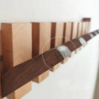 Kledinghaak van walnoothout, wandgemonteerd, verborgen decoratiehaak, opvouwbaar, voor slaapkamerkasten, houten wandplank, woondecoratie