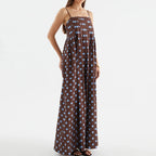 Sexy Off-Shoulder Polka Dot Halter Dress for Women – Backless High-Waist Summer Maxi