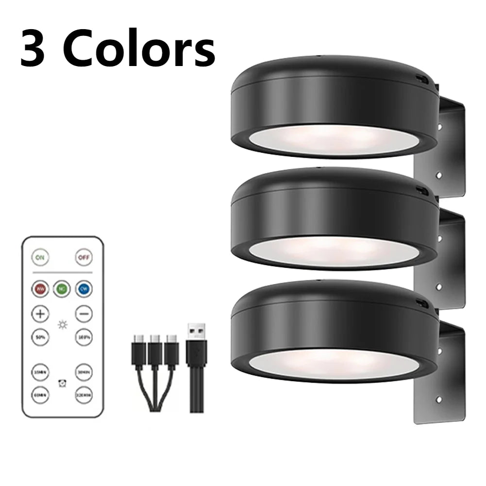 2 / 3 Pcs Rechargeable Picture Lights for Wall – LED Art Display Light with Remote & Timer