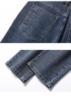 Autumn Men’s Classic Blue Slim Fit Straight Jeans – High Quality Casual Denim