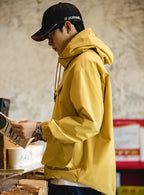 Maden Casual Outdoor Multi-Pocket Hooded Jacket – Men’s Spring & Fall Parka