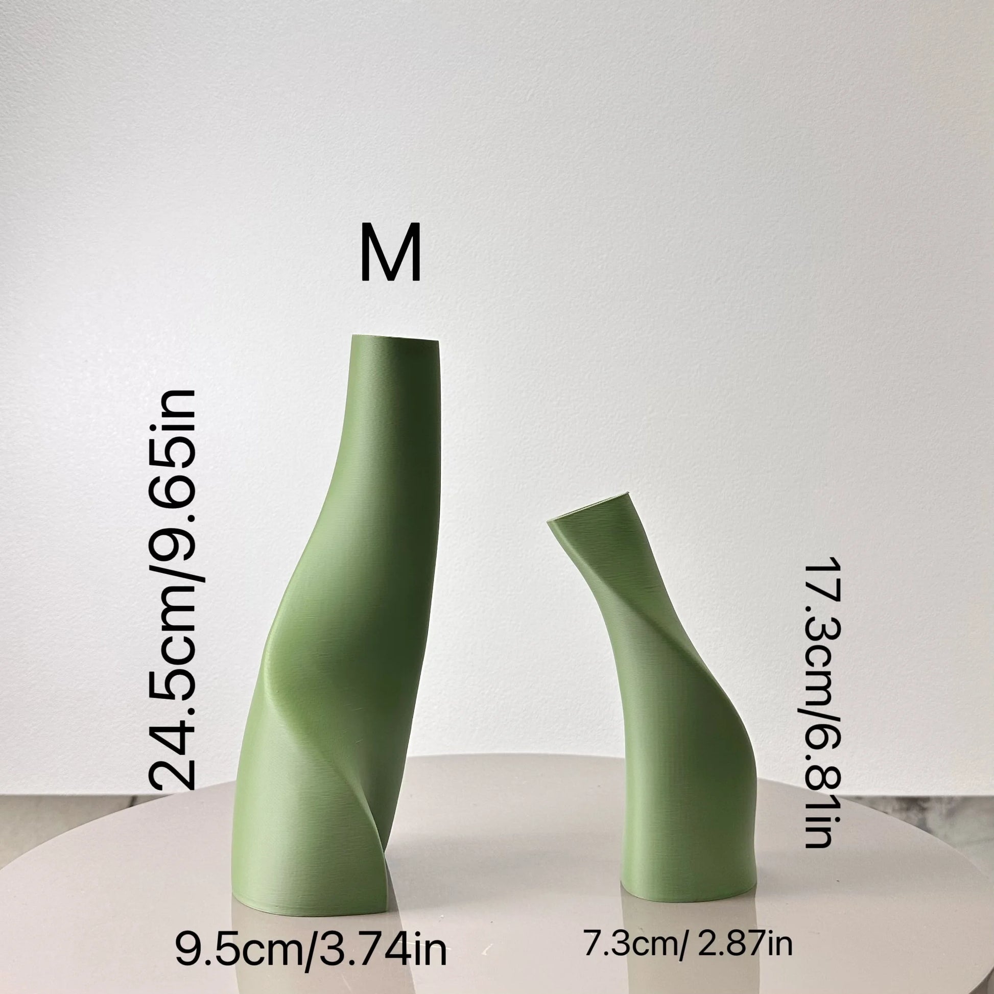 2PCS Creative Double-Shaped Vases – Colorful Dried Flower Vases for Living Room, Kitchen & Home Decor