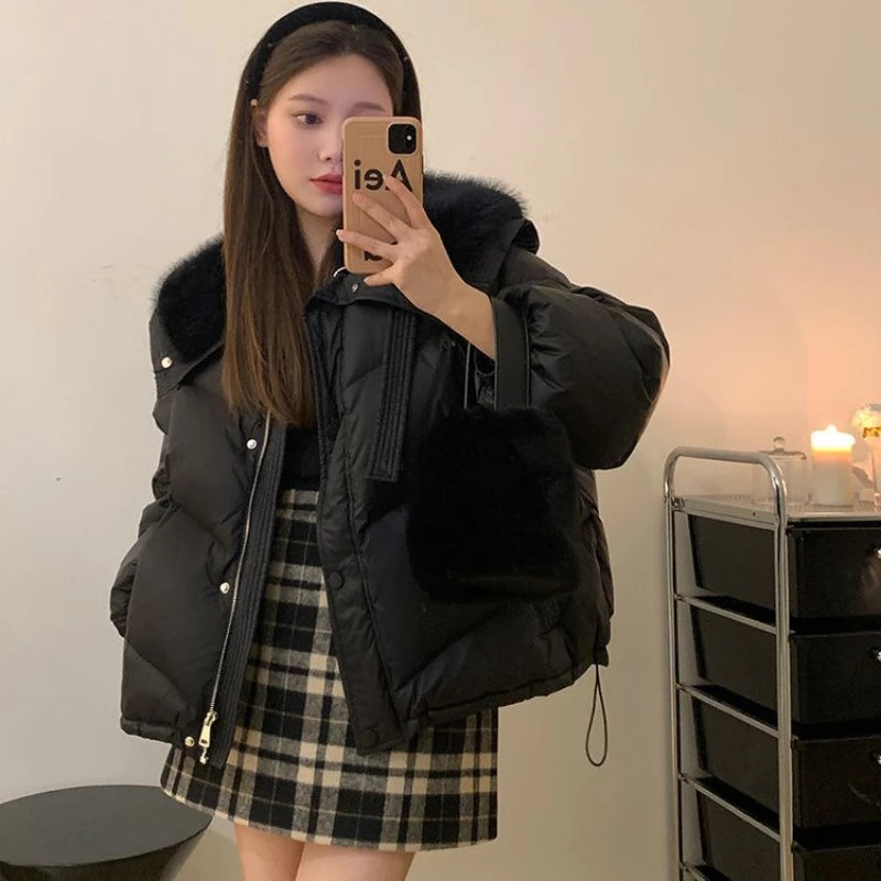 2025 New Women’s Short Cotton-Padded Winter Coat – Korean Loose Fit