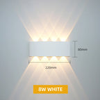 Waterproof IP65 LED Wall Lamp – 8W/12W Aluminum Outdoor Garden & Indoor Light for Bedroom, Living Room, Stairs