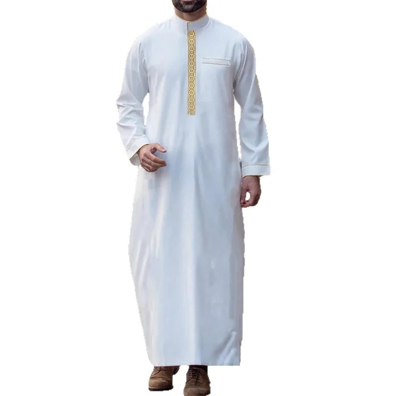 New Men’s Classic Thobe ailored Fit Jubba Thobe for Eid, Majlis & Daily Wear