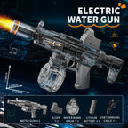 Simulated Recoil Electric Water Gun Toy with Automatic Lights & Water Spray Feature