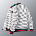 Jacket met kleurblokken voor heren, nieuwe lente- en herfststijl, trendy casual top met baseballkraag, veelzijdige top.