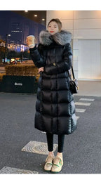 New Thick Winter Parka for Women – Plush Faux Fur Hooded Trench Coat