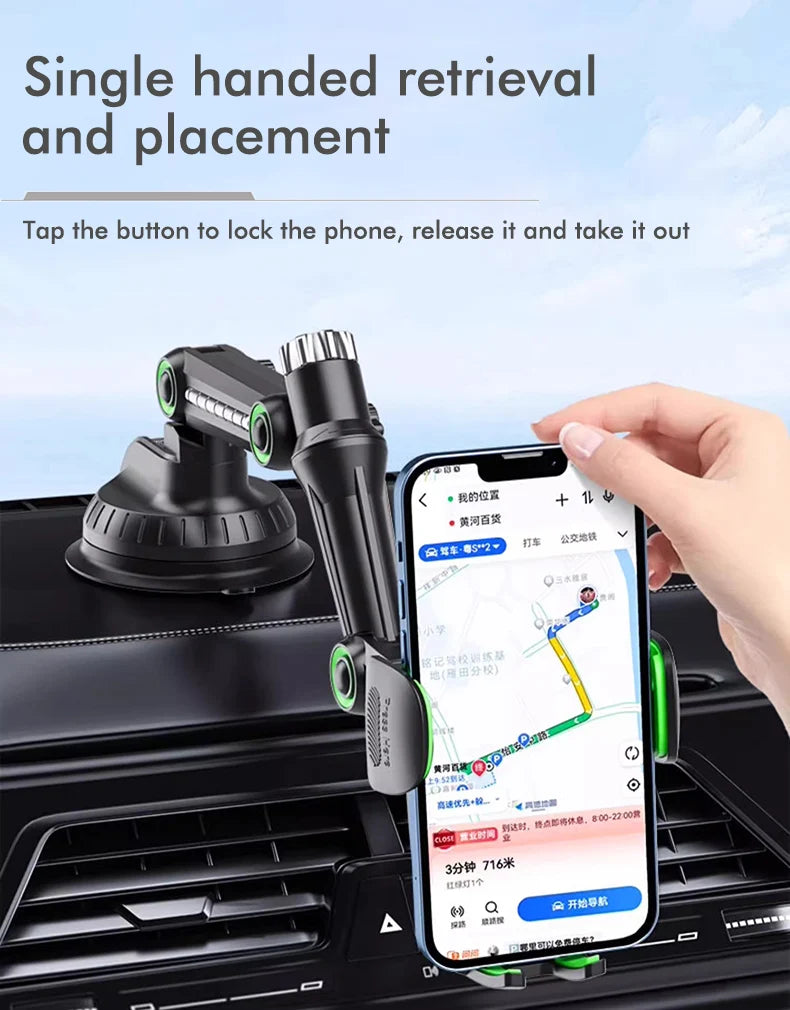 Universal Large Truck Extended Suction Cup Type Car Holder Fixed Shockproof Mobile Phone Stand Big Joint GPS Navigation Holder