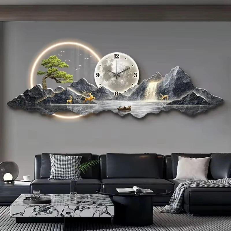 Luxury LED Wall Clock – Silent Nordic Design Minimalist Clock for Living Room & Home Decoration