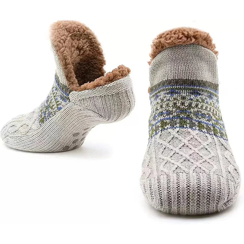 Super Warm Non-Slip Winter Slipper Socks – Fluffy Fleece Home Socks for Men & Women