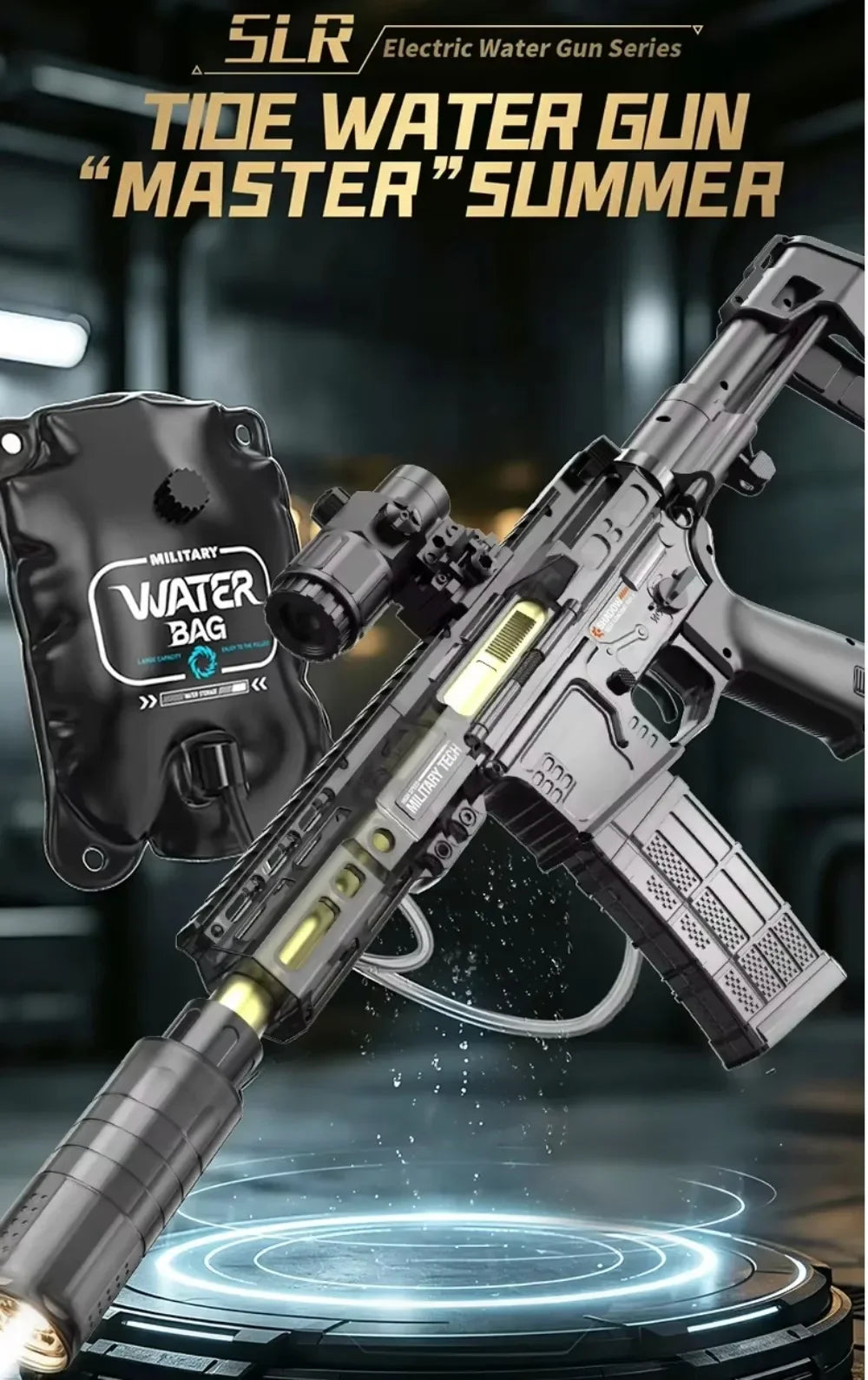 Electric Water Sprayer Toy with Backpack Water Tank – Long-Range Rechargeable Outdoor Water Play Set