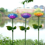 Bee Bath Colorful Bird Feeder Metal Stake – Decorative Bee & Hummingbird Watering Station for Garden, Patio & Yard