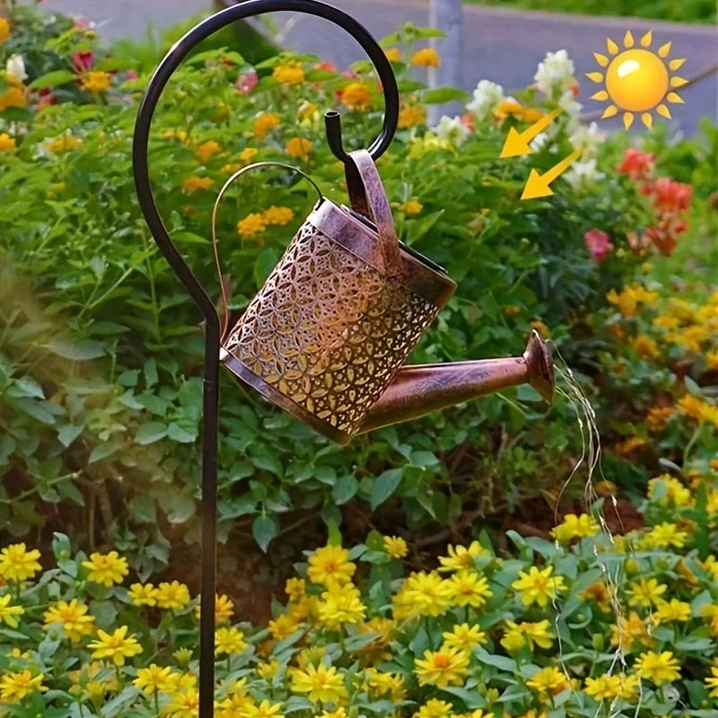 Solar Watering Can Light For Outdoor Decor