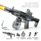 Simulated Recoil Electric Water Gun Toy with Automatic Lights & Water Spray Feature