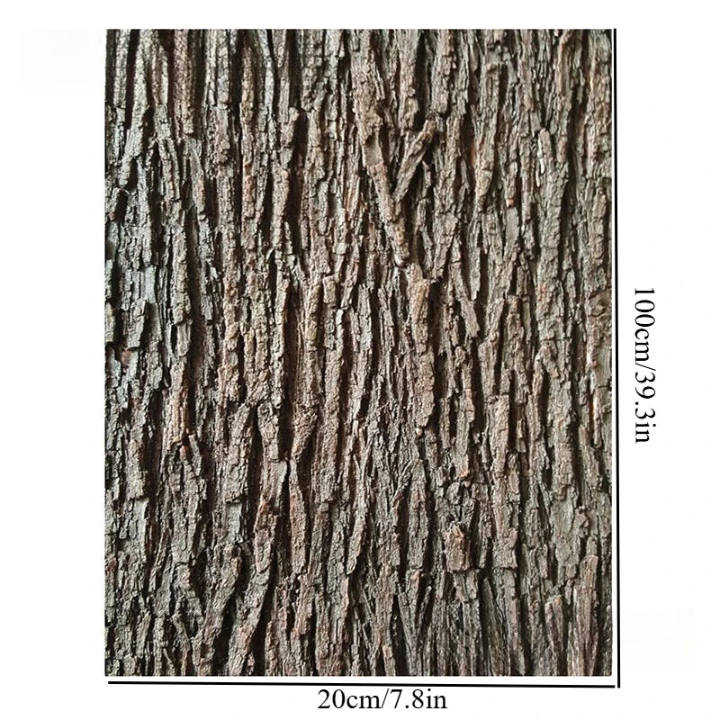 40 × 100cm Artificial Tree Bark Panel – Realistic Faux Wood Texture for Garden, Home & DIY Decoration