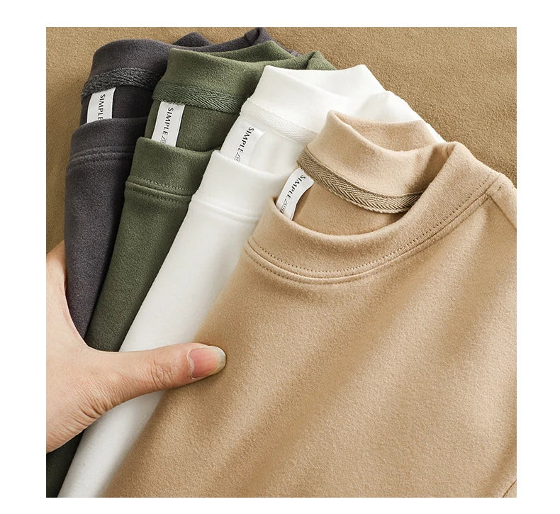 Two-Sided Dralon Long Sleeve T-Shirt for Men – Warm Fleece Undershirt