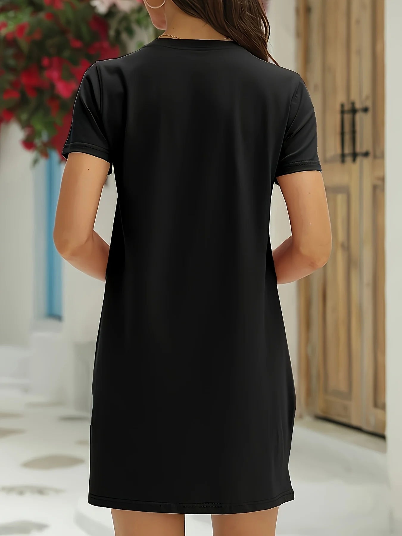 Robe t-shirt grande taille décontractée pour femme « Reine de Pique » – Coupe ample, style streetwear estival