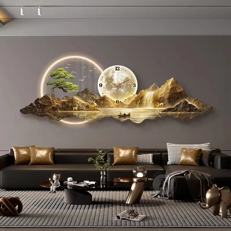 Luxury LED Wall Clock – Silent Nordic Design Minimalist Clock for Living Room & Home Decoration