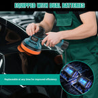 Cordless Car Buffer & Polisher Kit – Dual Battery Electric Polishing Machine with Variable Speed Control