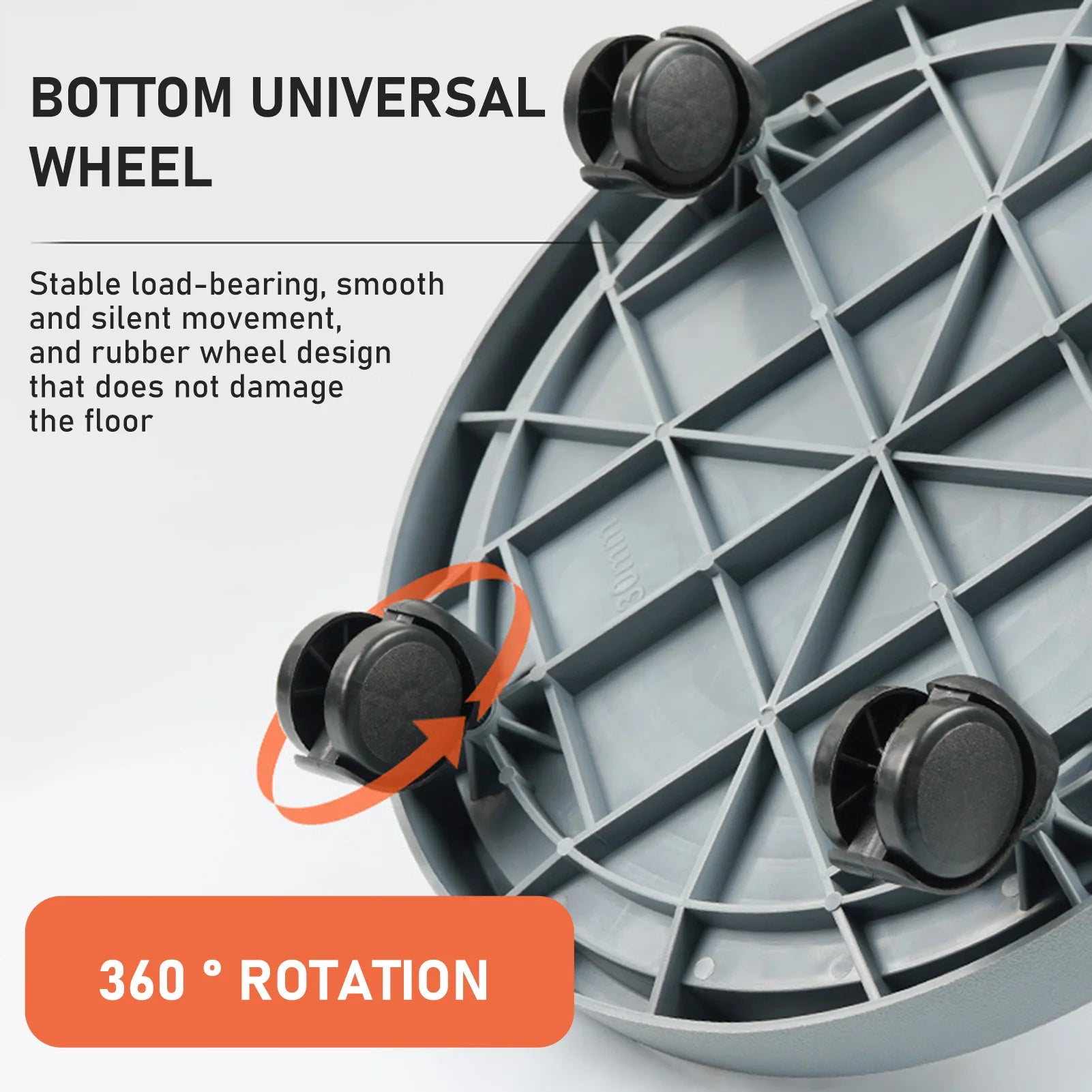 Round Movable Flower Pot Stand Tray with Wheels Heavy Duty Planter Bonsai Pot Mobile Tray Multifunctional Flower Disc Base