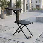 2-in-1 Foldable Seat with Side Table – Heavy Duty Portable Camping & Balcony Chair (150kg Capacity)