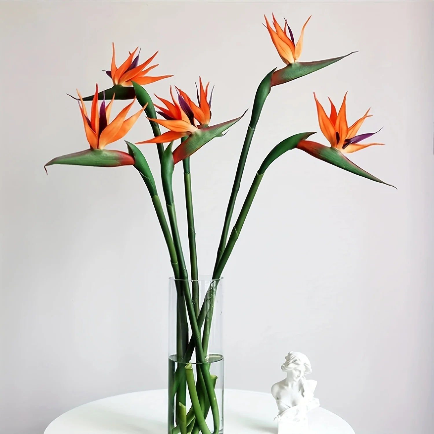 3 Stuks Kunstmatige Paradijsvogelbloemen – Strelitzia Decoratief Boeket met Lange Steel