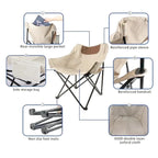 Portable Folding Camping Chair – Ultra-Light Low Back Moon Chair for Outdoor Adventures