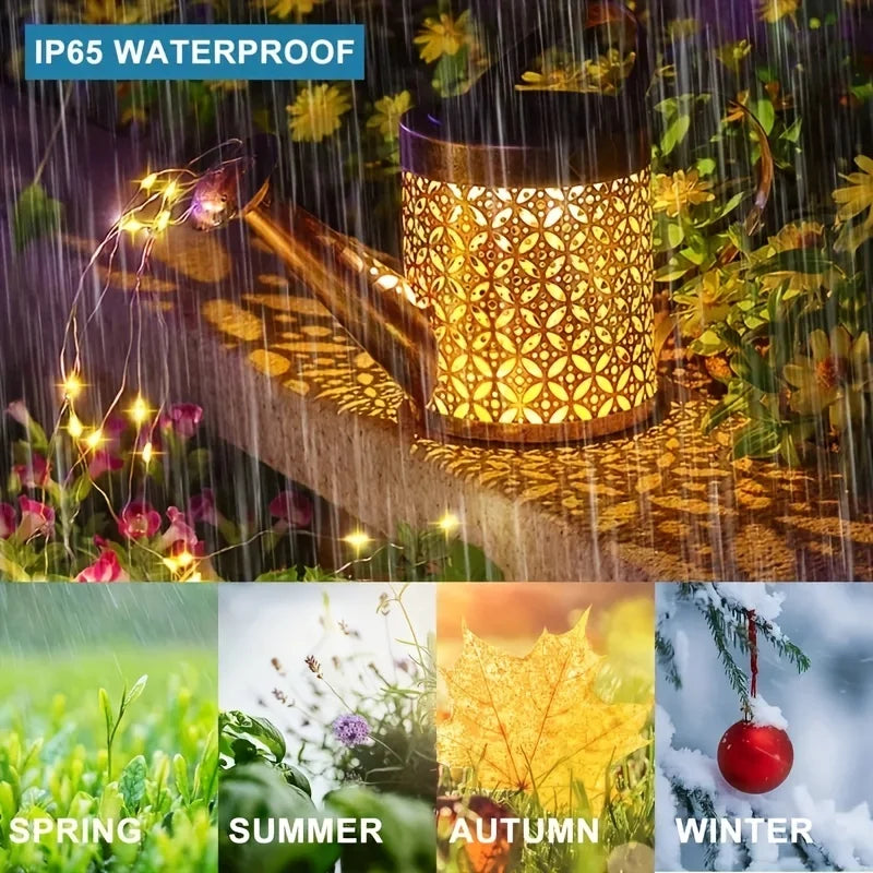 Solar Watering Can Light For Outdoor Decor