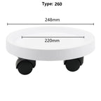 Round Movable Flower Pot Stand Tray with Wheels Heavy Duty Planter Bonsai Pot Mobile Tray Multifunctional Flower Disc Base