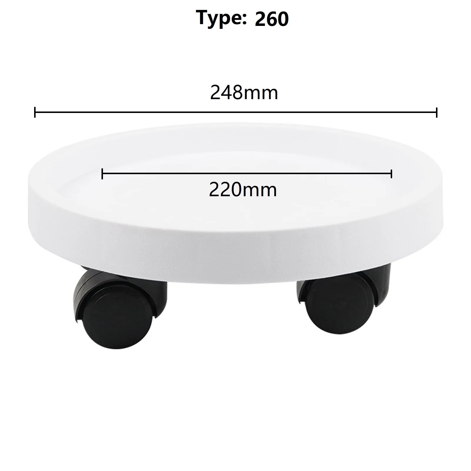 Round Movable Flower Pot Stand Tray with Wheels Heavy Duty Planter Bonsai Pot Mobile Tray Multifunctional Flower Disc Base