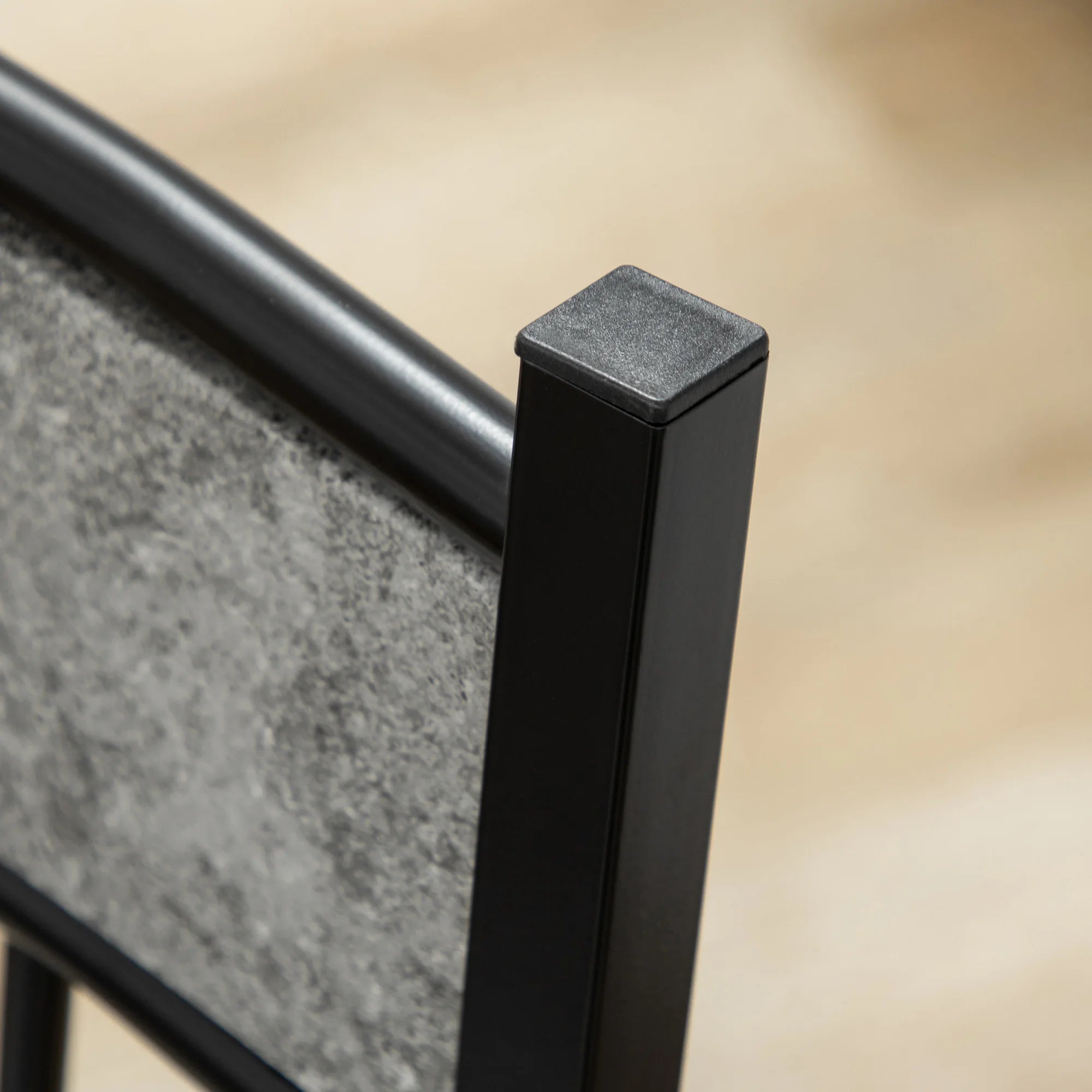 5-Piece Dining Room Set – Kitchen Table & 4 Chairs with Marble-Effect Top