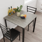 Table à manger pour 2 personnes – Petite table de cuisine carrée avec chaises rembourrées